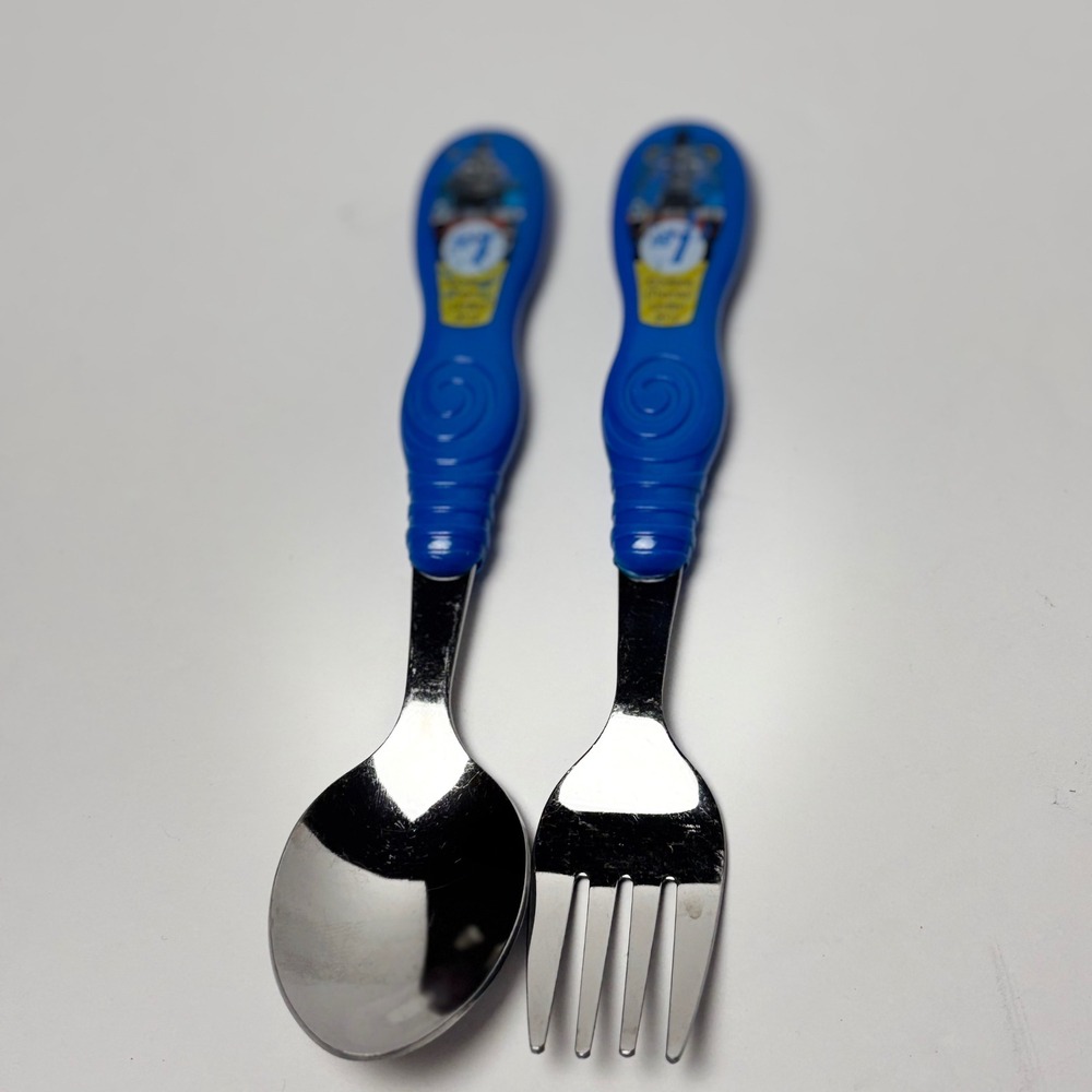 Thomas and Friends Toddler Fork and Spoon Set Blue Stainless Steel Zak Thomas‎